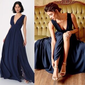 Lulus heavenly hues maxi dress Navy Blue